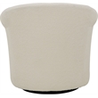 Fox Hill Trading Marlee Traditional Fabric Swivel Club Chair in Ivory