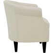 Fox Hill Trading Nikole Traditional Polyester Fabric Chair in Off White