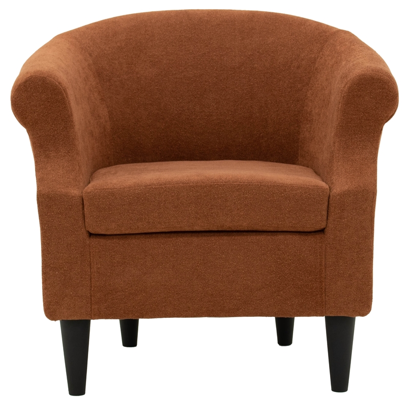 Fox Hill Trading Nikole Traditional Polyester Fabric Chair in Orange