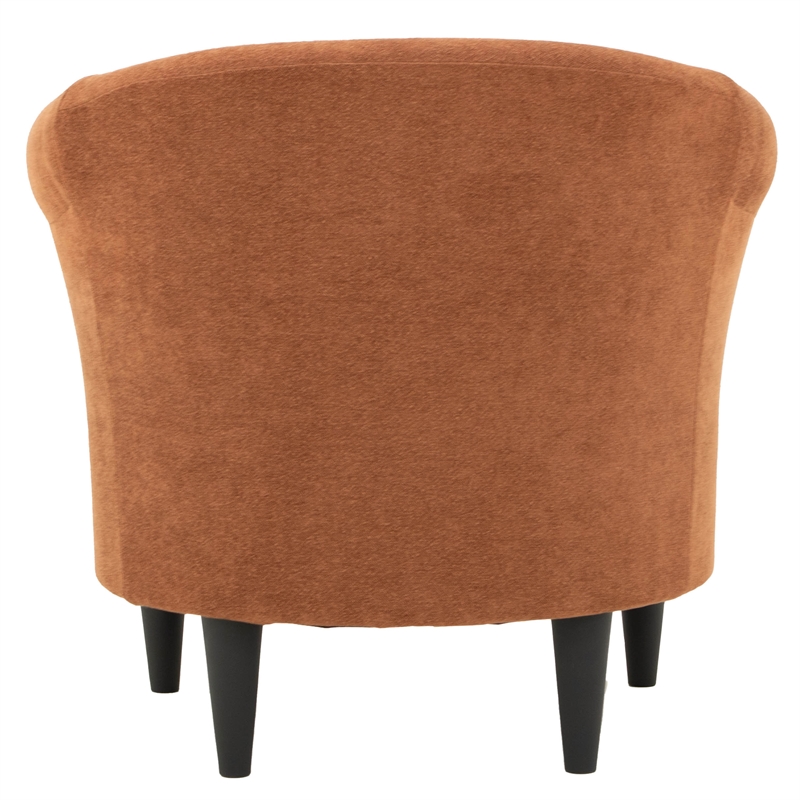 Fox Hill Trading Nikole Traditional Polyester Fabric Chair in Orange