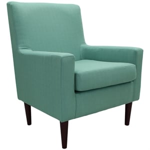 Fox Hill Trading Emma 18&quotH Traditional Fabric Lounge Chair in Blue