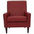 Fox Hill Trading Emma Traditional Faux Leather Arm Chair in Red