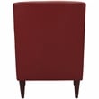 Fox Hill Trading Emma Traditional Faux Leather Arm Chair in Red