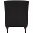 Fox Hill Trading Emma Traditional Faux Leather Arm Chair in Black