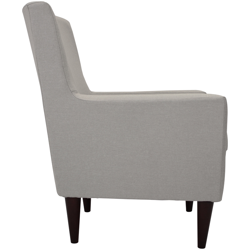Fox Hill Trading Emma Traditional Fabric Arm Chair in Oatmeal Cream