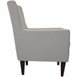 Fox Hill Trading Emma Traditional Fabric Arm Chair in Oatmeal Cream