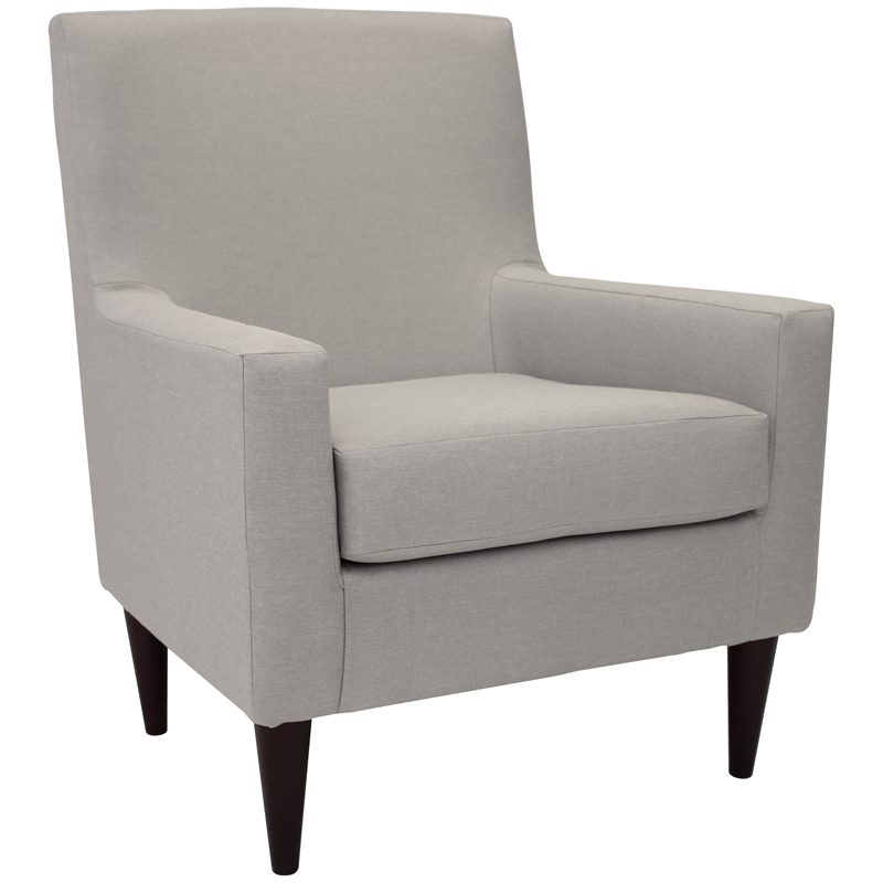 Fox Hill Trading Emma Traditional Fabric Arm Chair in Oatmeal Cream