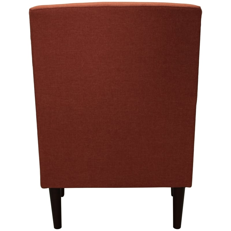 Fox Hill Trading Emma Traditional Fabric Arm Chair in Mango Orange
