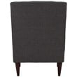 Fox Hill Trading Emma Traditional Fabric Arm Chair in Dark Gray