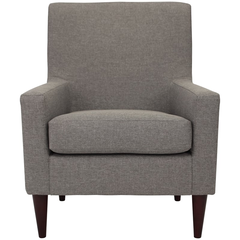 Fox Hill Trading Emma Traditional Fabric Arm Chair in Quartz Gray