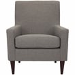 Fox Hill Trading Emma Traditional Fabric Arm Chair in Quartz Gray
