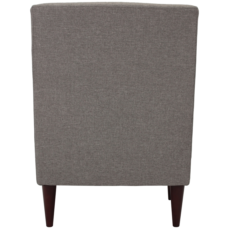 Fox Hill Trading Emma Traditional Fabric Arm Chair in Quartz Gray