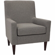 Fox Hill Trading Emma Traditional Fabric Arm Chair in Quartz Gray
