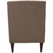 Fox Hill Trading Emma Traditional Fabric Arm Chair in Pecan Brown