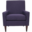 Fox Hill Trading Emma Traditional Fabric Arm Chair in Eggplant Purple