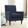Fox Hill Trading Emma Traditional Fabric Arm Chair in Navy Blue