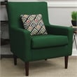Fox Hill Trading Emma Traditional Fabric Lounge Chair in Emerald Green