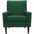 Fox Hill Trading Emma Traditional Fabric Lounge Chair in Emerald Green