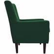 Fox Hill Trading Emma Traditional Fabric Lounge Chair in Emerald Green