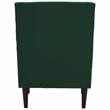 Fox Hill Trading Emma Traditional Fabric Lounge Chair in Emerald Green