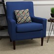 Fox Hill Trading Emma Traditional Fabric Lounge Chair in Marine Blue