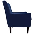 Fox Hill Trading Emma Traditional Fabric Lounge Chair in Marine Blue