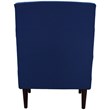 Fox Hill Trading Emma Traditional Fabric Lounge Chair in Marine Blue