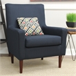 Fox Hill Trading Emma Traditional Fabric Lounge Chair in Midnight Blue
