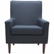 Fox Hill Trading Emma Traditional Fabric Lounge Chair in Midnight Blue