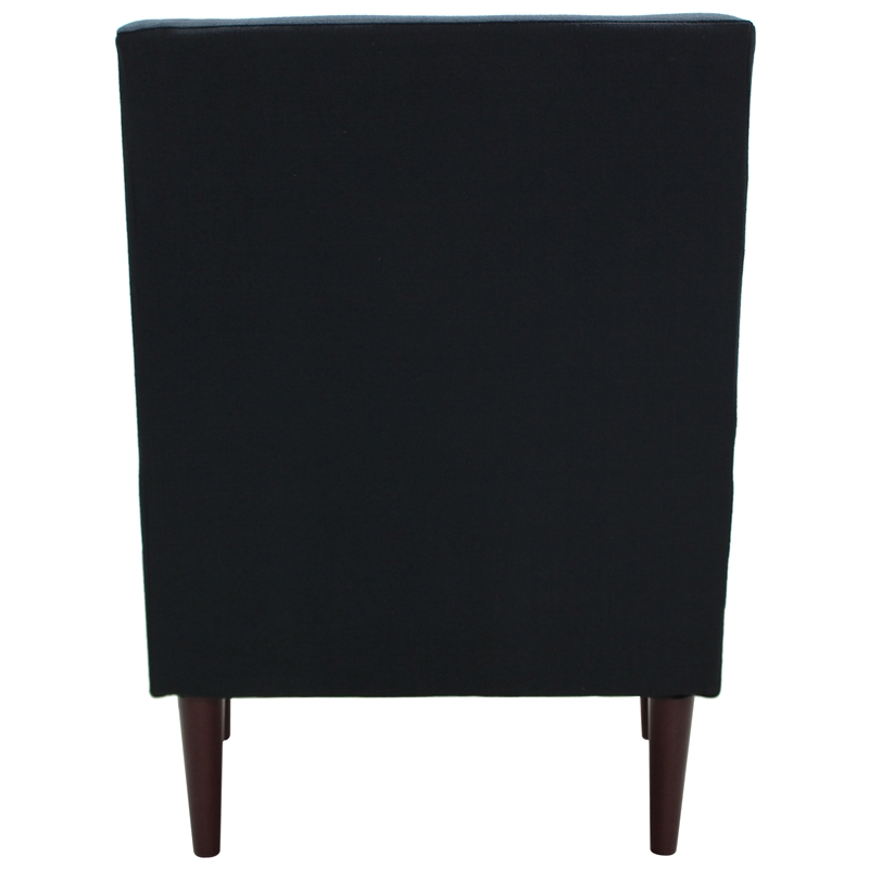 Fox Hill Trading Emma Traditional Fabric Lounge Chair in Midnight Blue