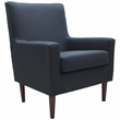 Fox Hill Trading Emma Traditional Fabric Lounge Chair in Midnight Blue