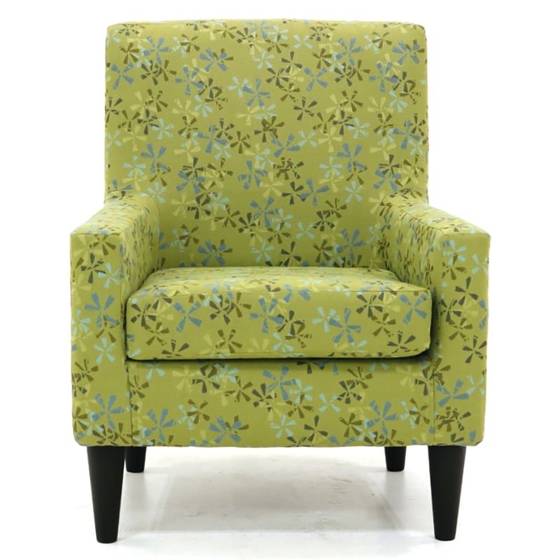 Fox Hill Trading Emma Traditional Fabric Arm Chair in Petal Pusher Pink