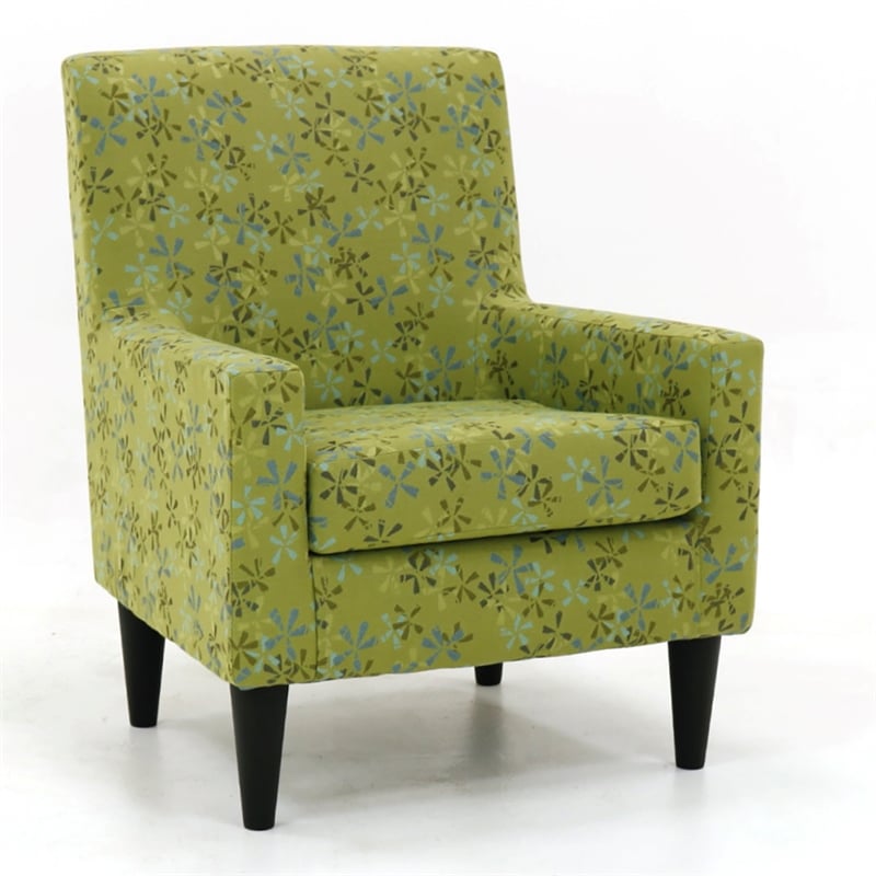 Fox Hill Trading Emma Traditional Fabric Arm Chair in Petal Pusher Pink