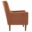 Fox Hill Trading Emma Traditional Fabric and EPS Arm Chair in Orange