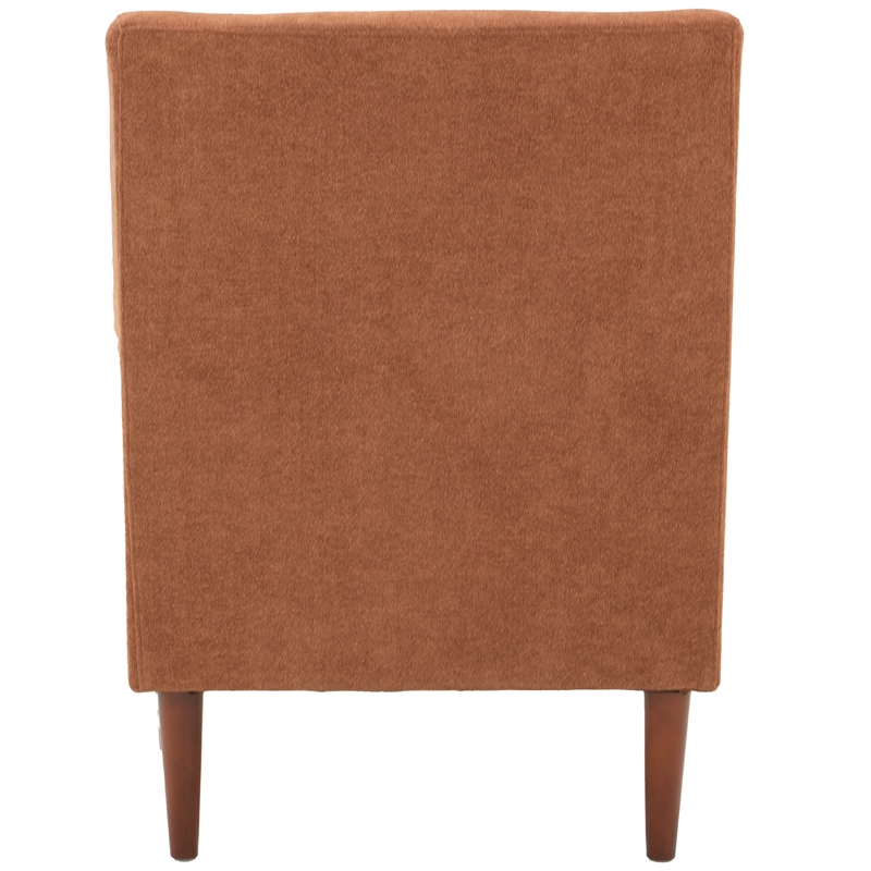 Fox Hill Trading Emma Traditional Fabric and EPS Arm Chair in Orange