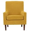 Fox Hill Trading Emma Traditional Fabric and EPS Arm Chair in Yellow