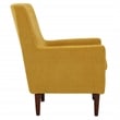 Fox Hill Trading Emma Traditional Fabric and EPS Arm Chair in Yellow