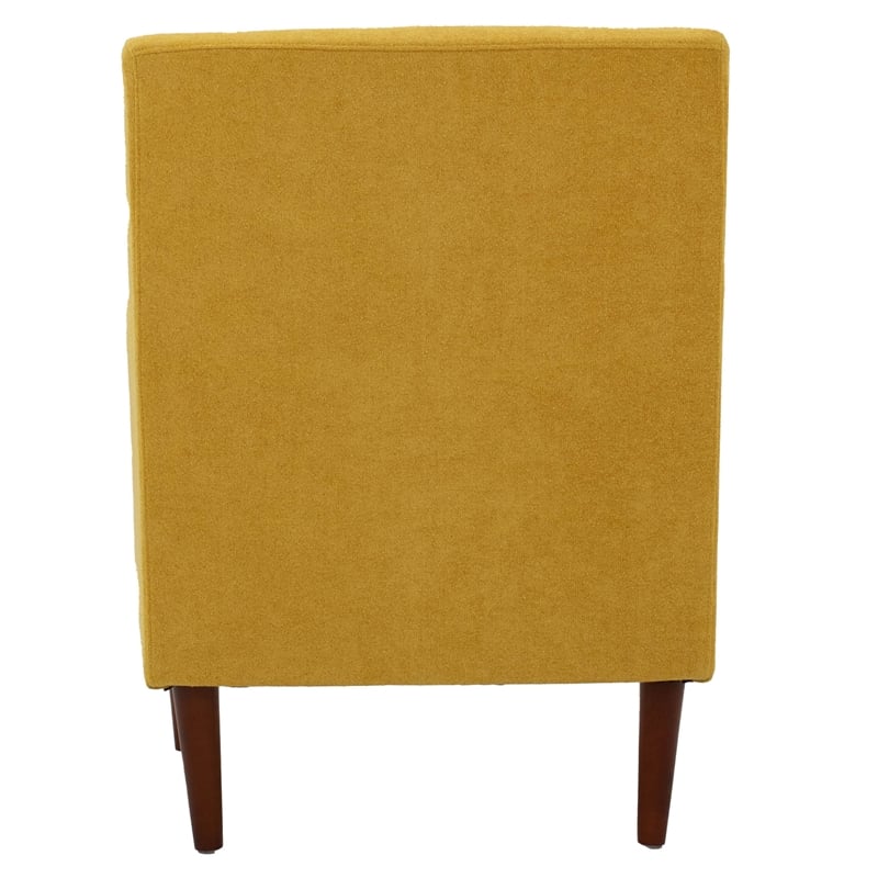 Fox Hill Trading Emma Traditional Fabric and EPS Arm Chair in Yellow