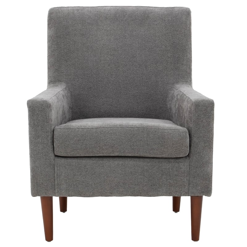 Fox Hill Trading Emma Traditional Fabric and EPS Arm Chair in Gray