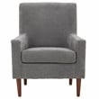 Fox Hill Trading Emma Traditional Fabric and EPS Arm Chair in Gray