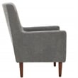 Fox Hill Trading Emma Traditional Fabric and EPS Arm Chair in Gray