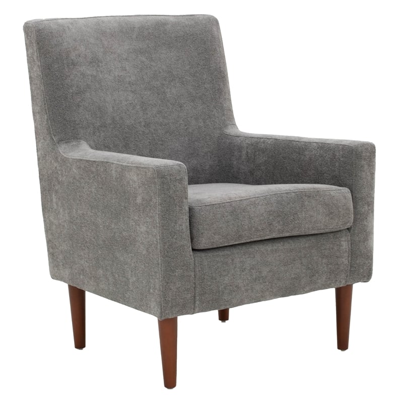 Fox Hill Trading Emma Traditional Fabric and EPS Arm Chair in Gray