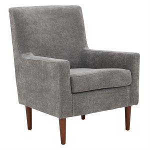 Fox Hill Trading Emma Traditional Fabric and EPS Arm Chair in Gray