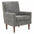Fox Hill Trading Emma Traditional Fabric and EPS Arm Chair in Gray