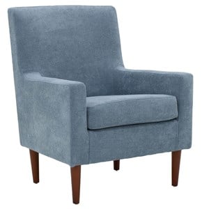 Fox Hill Trading Emma Traditional Fabric and EPS Arm Chair in Light Blue