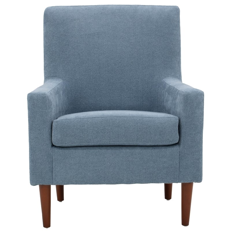 Fox Hill Trading Emma Traditional Fabric and EPS Arm Chair in Light Blue