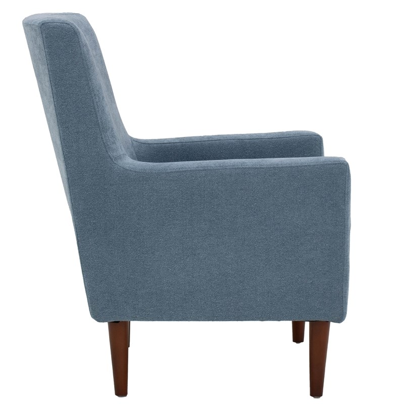 Fox Hill Trading Emma Traditional Fabric and EPS Arm Chair in Light Blue