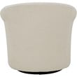 Fox Hill Trading Nikole Traditional Fabric Swivel Barrel Chair in Off White