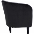 Fox Hill Trading Traditional Polyester Fabric & EPS Curved Tub Chair in Black