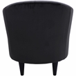 Fox Hill Trading Traditional Polyester Fabric & EPS Curved Tub Chair in Black